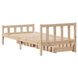 Bed Frame without Mattress 100x200 cm Solid Wood Pine 3301575