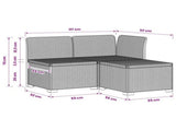 3-Seater Garden Sofa Rattan Look PP Light Grey 8011887