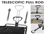 5" Rubber Wheel Heavy Duty Foldable Garden Trolley Cart Wagon Wheelbarrow UK 22342327