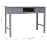 Writing Desk Grey 110x45x76 cm Wood 284156