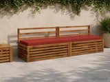 2-Piece Bench Cushions SOEST 100% Polyester Red 200 x 40 x 8 cm 950083