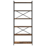Bookshelf Smoked Oak 80 x 30 x 189.5 cm Engineered Wood 868409