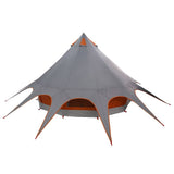 Teepee Tent 3-Person Grey and Orange 312 x 312 x 197 cm 42004010