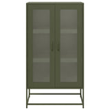 Highboard Olive Green 68x39x123 cm Steel 853360