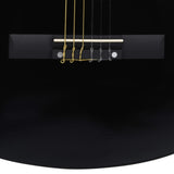 ZNTS Classical Guitar for Beginner and Kids Black 1/2 34" 70126