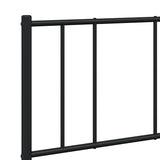 Metal Bed Frame without Mattress with Footboard Black 140x200cm 352499
