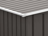 9 x 6FT Outdoor Garden Roofed Metal Storage Shed Tool Box with Foundation Ventilation & Doors Light, T3398P313562
