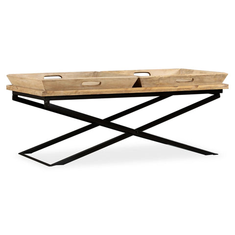 ZNTS Coffee Table Solid Mango Wood 110x55x42 cm 244898