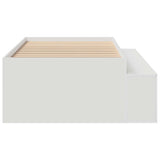 Bed Frame with Drawer White 90 x 190 cm Engineered Wood 3335205