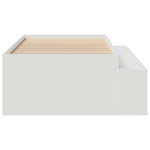 Storage Bed Frame White 80 x 200 cm Engineered wood 3335197