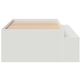 Bed Frame with Drawer White 70 x 190 cm Engineered Wood 3335213
