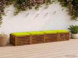 4-Piece Seat Cushions VUGHT 4 pcs 100% Polyester Bright Green 946281