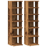 Shoe Cabinets 2 pcs Old Wood 28x27x102 cm Engineered Wood 856665