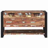 Storage Box Multicolour 80 x 35 x 45 cm Solid Reclaim wood 4015976