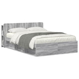 Headboard Cabinet with Storage Grey Sonoma Engineered Wood 8001225