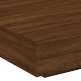ZNTS Coffee Table Brown Oak 100x100x31 cm Engineered Wood 836601