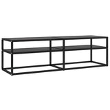 TV Cabinet Black 140x40x40.5 cm Tempered Glass 331715