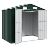 Garden Shed Green 205x129x183 cm Galvanised Steel 46297