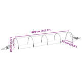 Netting Tunnels 2 pcs 1.5x5 m Fibreglass and PP 3281495