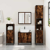 Bathroom Sink Cabinet Smoked Oak 65x33x60 cm Engineered Wood 849266