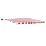 Retractable Awning Red and White 400 x 300 cm 3330752
