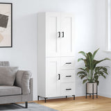 Highboard White 69.5x34x180 cm Engineered Wood 3200001