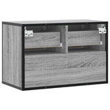 TV Cabinet Grey Sonoma 60x31x39.5 cm Engineered Wood and Metal 848912
