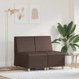 Modular Sofa Unit Armless 2 pcs Brown 55 x 74 x 82 cm 3399769