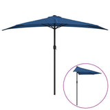 Balcony Parasol with Aluminium Pole Blue 300x155x223 cm Half 312505