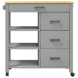 Kitchen Trolley MONZA 84x40x88.5 cm Solid Wood Pine 376113