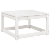 Garden Footstool with Cushions White Solid Wood Pine 844700