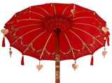 Balinese Parasol with Base Red 95 x 95 x 260 cm 3356913