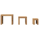 ZNTS Nesting Coffee Tables 3 pcs Artisian Oak Engineered Wood 856673