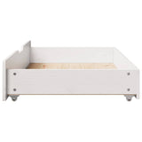 Under-Bed Drawers 2 pcs White 90x55x17 cm Solid Wood Pine 850924