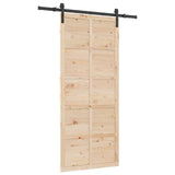 Sliding Door Natural 80 x 208 cm Solid Pine Wood 3445664