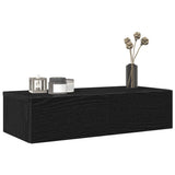 Wall Shelf with Drawers Black 60x26.5x15 cm Engineered Wood 859969