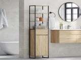 Bathroom Cabinet Sonoma 40 x 30 x 180 cm Engineered Wood 886493