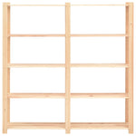5-Tier Storage Racks 3 pcs 170x38x170 cm Solid Pinewood 500 kg 3051110