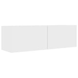 6 Piece TV Cabinet Set White Engineered Wood 3078663