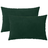 Cushion with Pillow HEERLEN 2 pcs Dark Green Velvet 927704