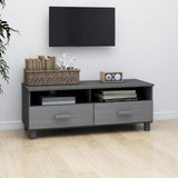 TV Cabinet HAMAR Dark Grey 106x40x40 cm Solid Wood Pine 340470