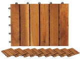 Decking Tile 20 pcs Brown 30 x 30 cm Acacia Hardwood 3444687