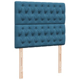 Box Spring Bed with Mattress Blue 120x190 cm Small Double Velvet 3290868