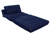 3 in 1 Convertible Corduroy Floor Sofa Bed, Oversized Fold Out Chaise Lounge with High Density T5592P539606