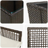 Garden Bistro Set 3 pcs Brown Poly rattan 3334956