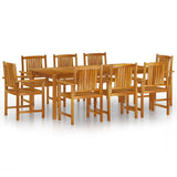 ZNTS 9 Piece Garden Dining Set Solid Wood Acacia 3098681