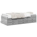 Daybed with Drawers without Mattress Grey Sonoma 75x190 cm Small Single 3280893