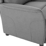 Recliner Chair Light Grey 66.5 x 94 x 101.5 cm Polyester 340152