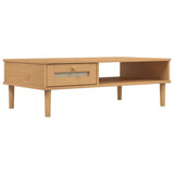 Coffee Table SENJA Rattan Look Brown 100x55x33 cm Solid Wood 358046