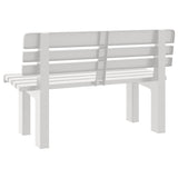 Garden Bench White Polypropylene 2-seater Durable Garden Bench 4009379